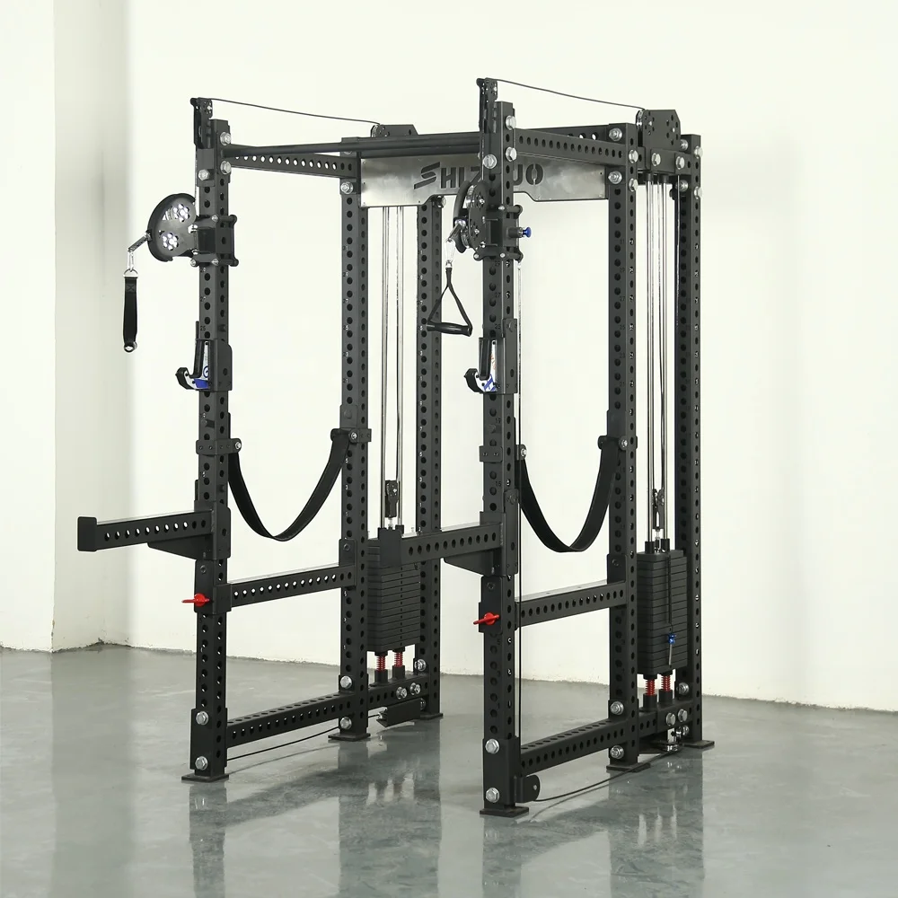 Wholesale Gym Equipment Weight Lifting Multi Function Comprehensive Power Squat Rack with weight stack