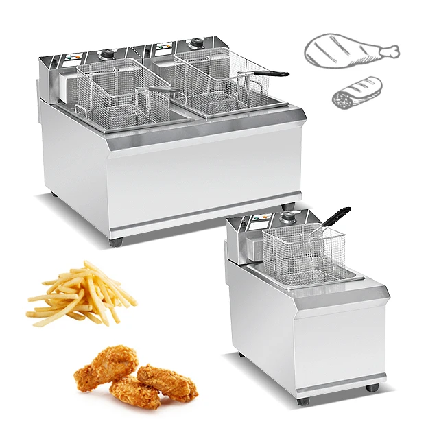 BN 902 2 Tank & 2 Basket Commercial Small Luxury Fryer Electric Deep Fryer In Foshan