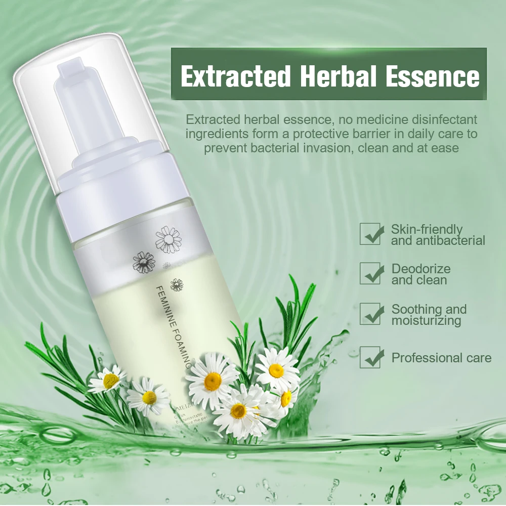 OEM ODM Rose Yoni Wash Feminine Hygiene Care Cleansing Mousse PH Balanced Vagina Cleanser Female Intimate Deodorant Foam Cleaner