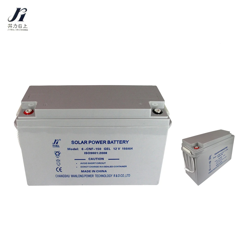 Wanlong Power AGM type 12 volt 150ah deep cycle free maintenance solar storage sealed lead acid gel battery