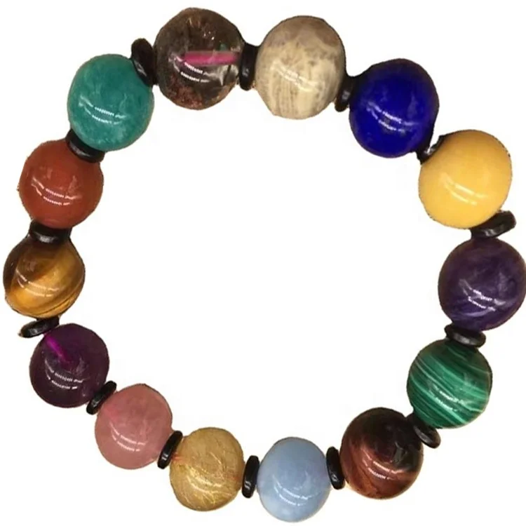 Natural and genuine different gemstone round beads make fashion bracelets make wholesale