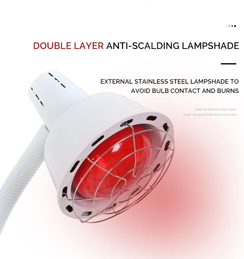 single head infrared physical therapy thermal energy heating light Medical Infrared Lamp