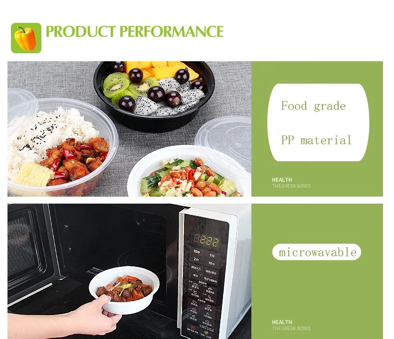 meal prep containers plastic food containers with lids outdoor portable bento lunch box round lunch box