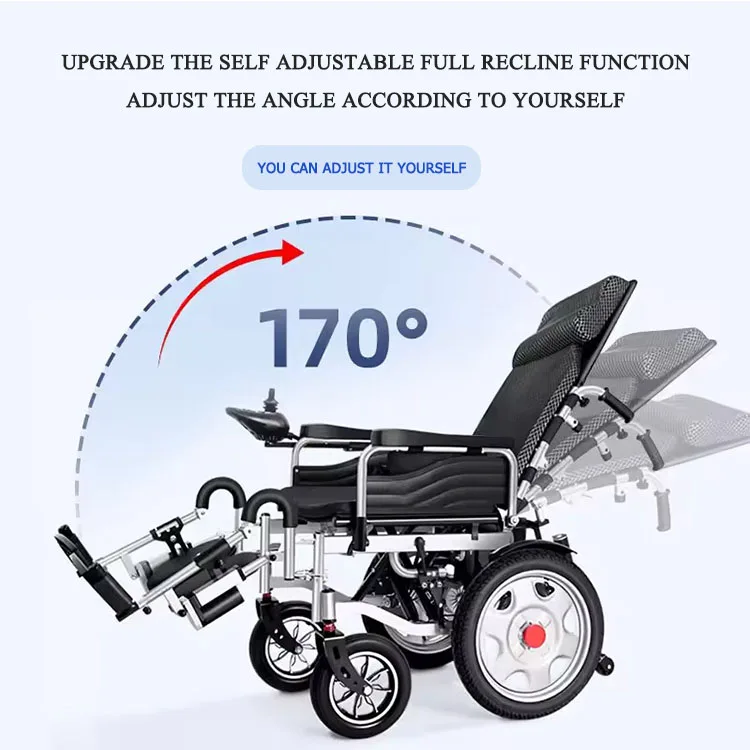 Hot Selling cheap wheelchair power Portable Wheel Chair Foldable Reclining electric wheelchairs for disabled