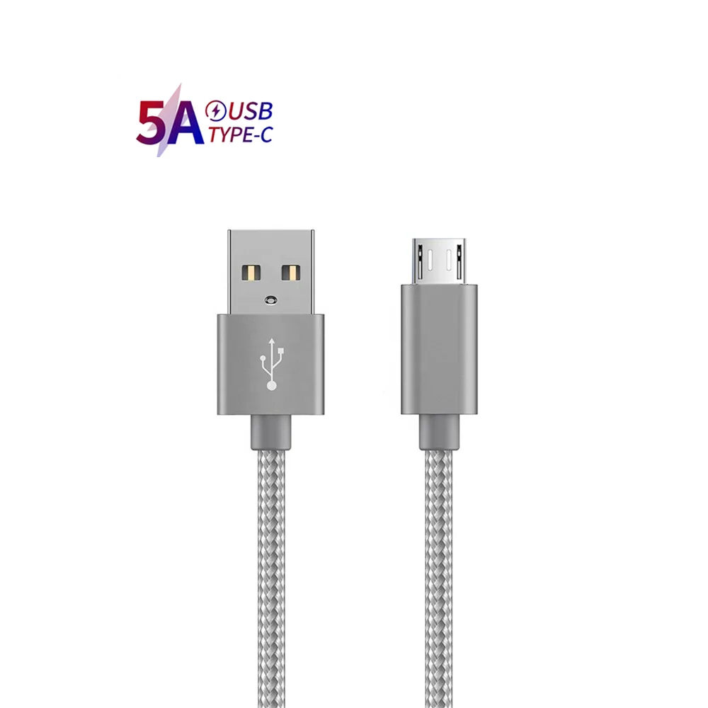
New 2020 braider nylon usb cable black usb Nylon USB CABLE C to I chager cable 