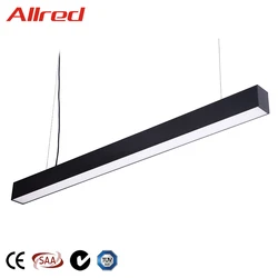 Industrial Lighting Modern Hanging Luminaire Lamp LED Batten Tube Linear Pendant Light