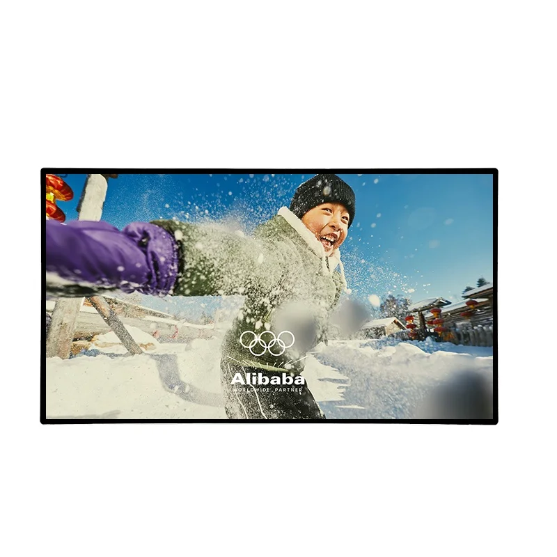 Supermarket Display Product 75 inch Advertising Screen Bus Subway Digital Identification Wall Mounted Lcd Screen Network Play