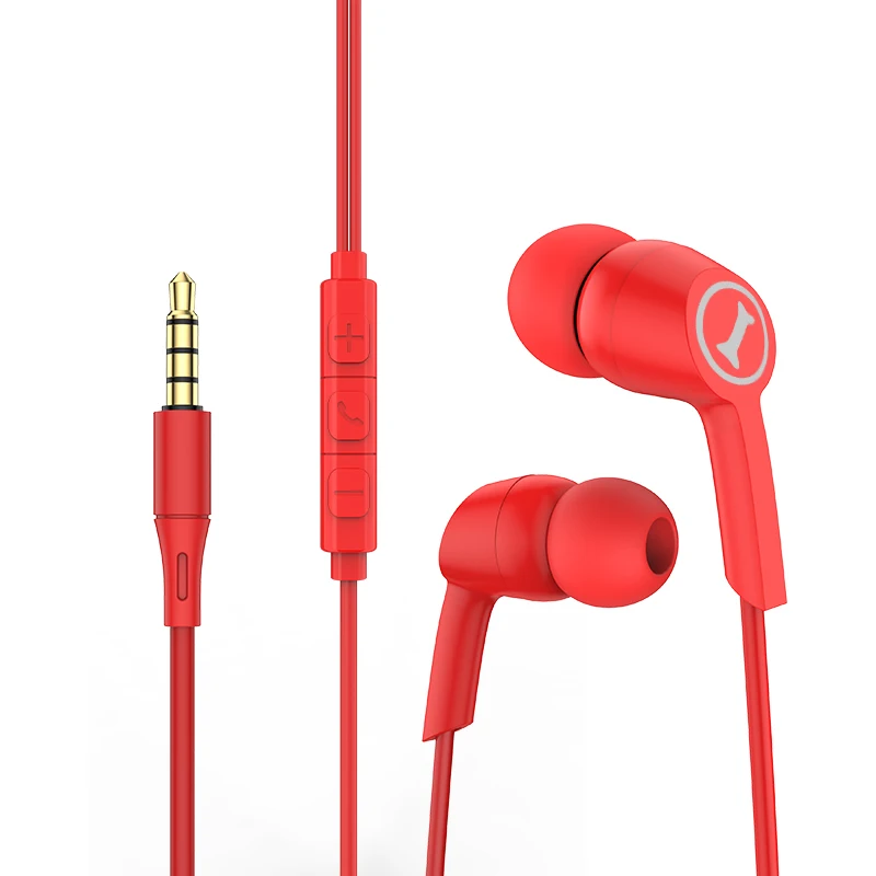 Проводные наушники-вкладыши 3,5 мм с микрофоном и регулятором громкости