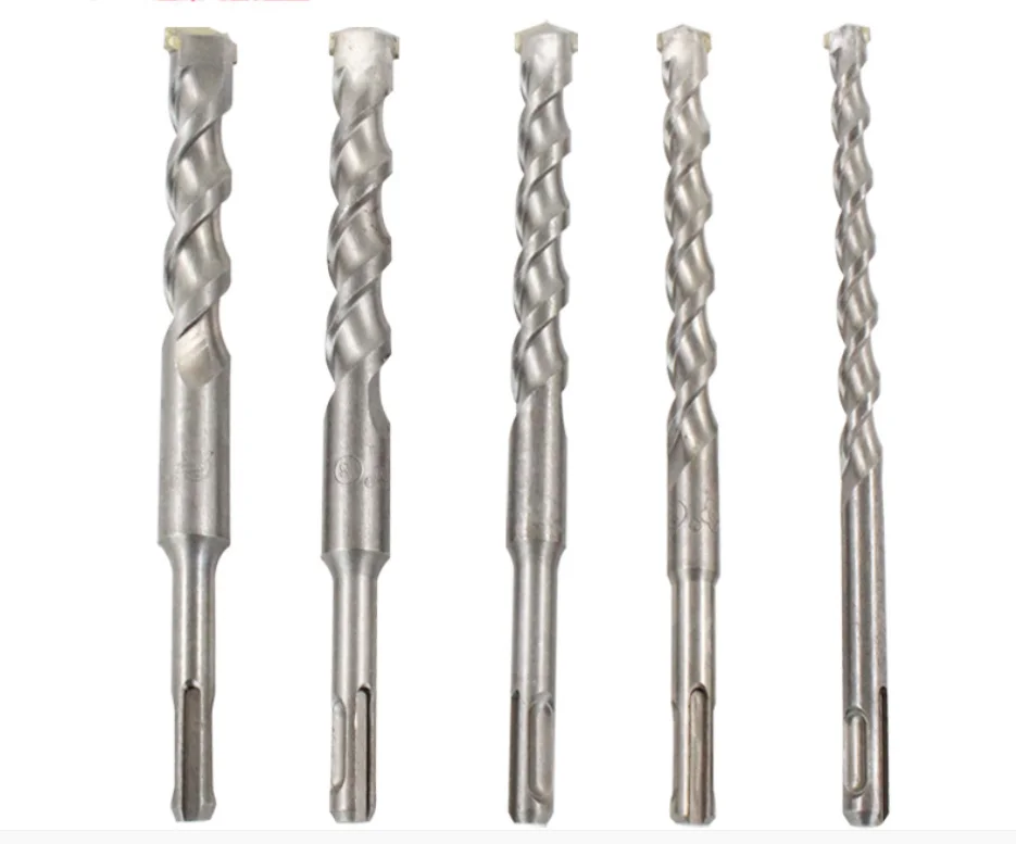 5Pcs/Set SDS Plus Hammer Drill Bit Set Electric Hammer For Wall Concrete Drilling Power Tool Accessories Drilling Bits