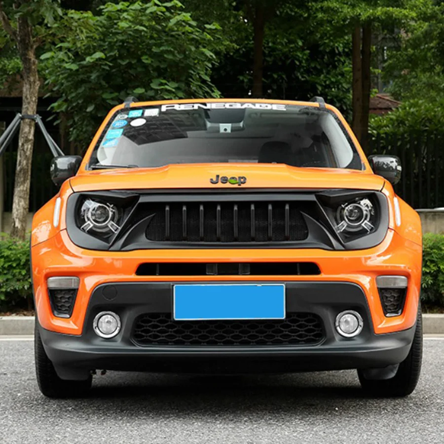 High Quality Matte Black Carbon Fiber Type ABS Front Grille For Renegade 2016-2020