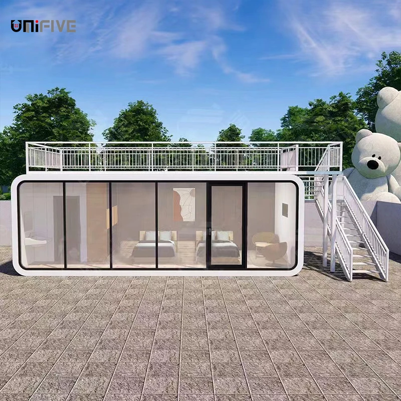 UNIFIVE Anti-Seismic Prefabricated Cabin Luxury Modern Steel Structure Capsule House Hotel Portable Mobile Prefab Villa