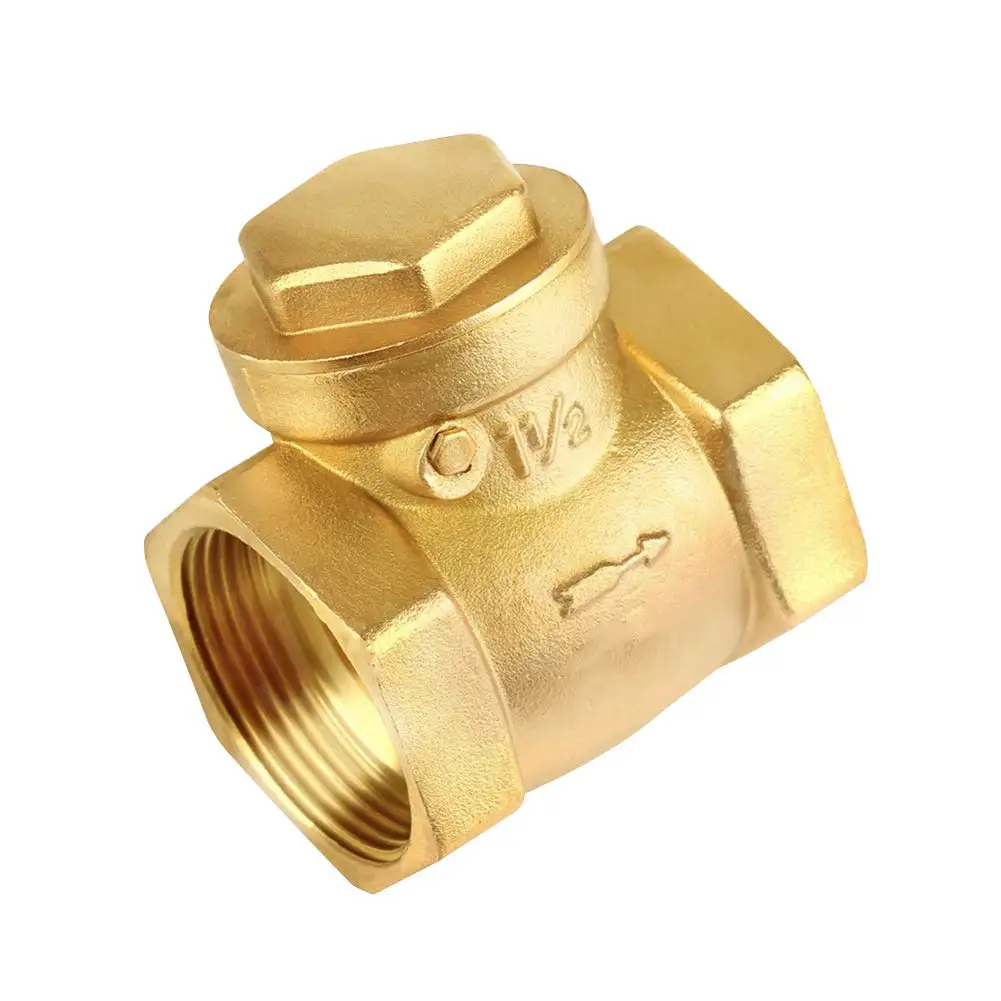 1/2'-2' Female Thread Brass Horizontal Check Valve Stainless Steel Swing Check Valve Prevent Water Backflow