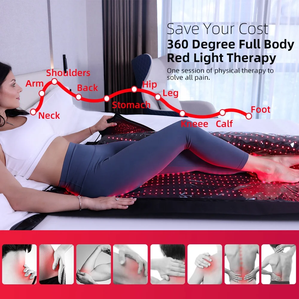 New Arrival Red Light Therapy Pod Home Use Near Infrared Led Light Full Body Back Pain Relief Sleeping Bag Mat Devices