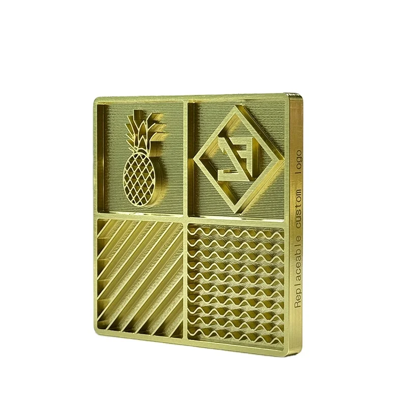 Brass Square Rectangular Ice Block Brass Ice Stamp Tray Special Bar Cold Drink Stamp Commercial Logo Gift