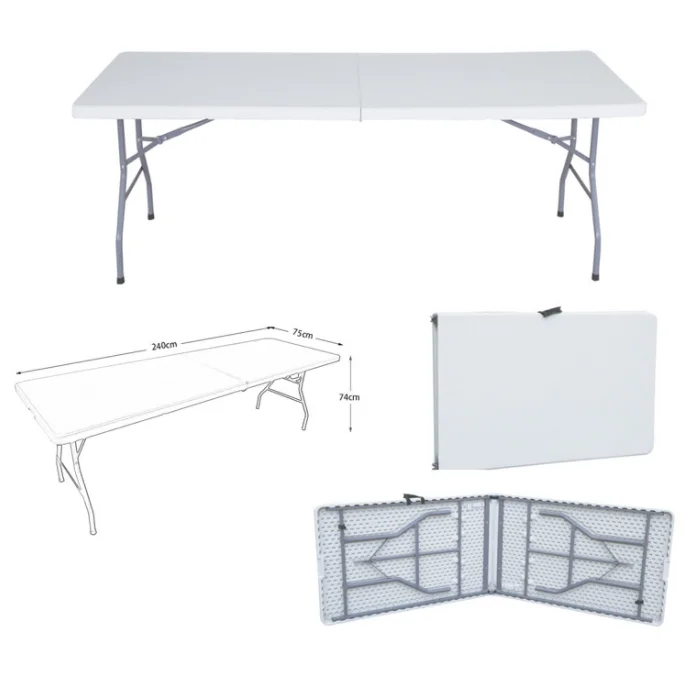 Manufacturer provides plastic folding tables portable outdoor wedding dining tables