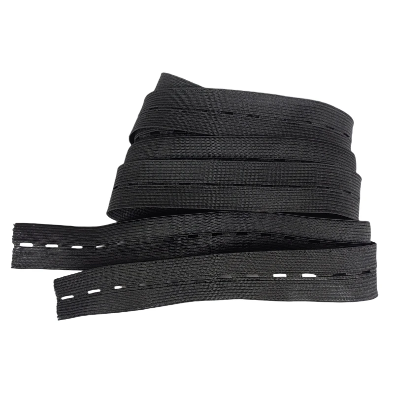 Acme free sample custom material and size high quality woven 100% Polyester PET hole elastic band For Garments