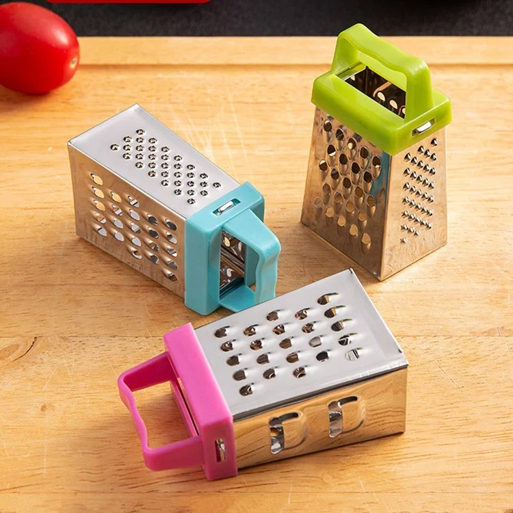 Stainless steel mini chocolate four sided planer plastic handle food garlic mini grater