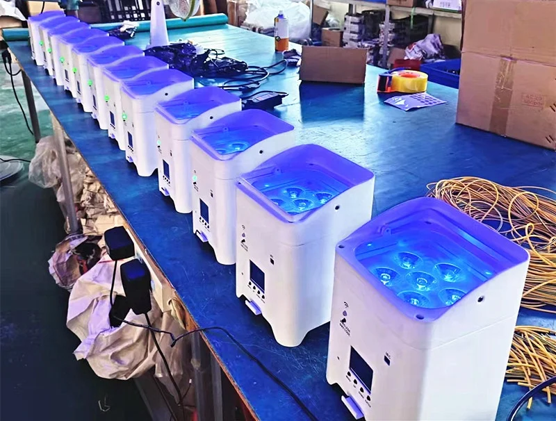 Hot sale Wedding Uplight 6x18w RGBWA+UV 6 in 1 led par light wireless battery & Remote Control par light led dmx bar club event