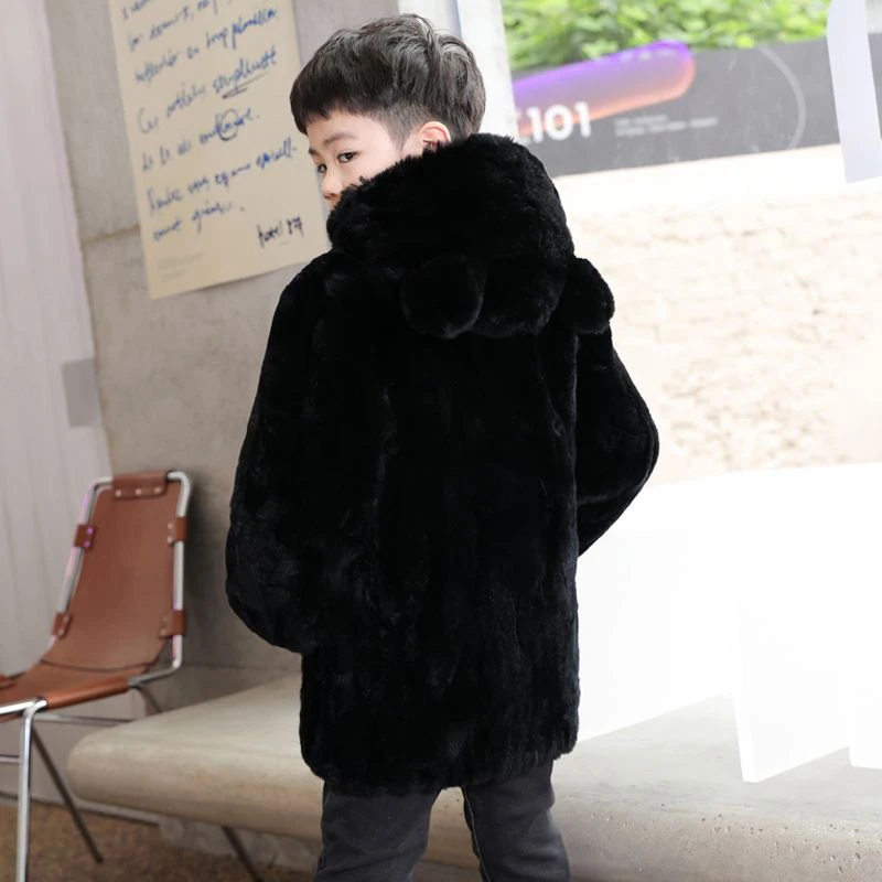 Children Rex rabbit fur Thick Coat Cheap Price Winter Clothes Hot Sale Warm Sweater Winter Coat