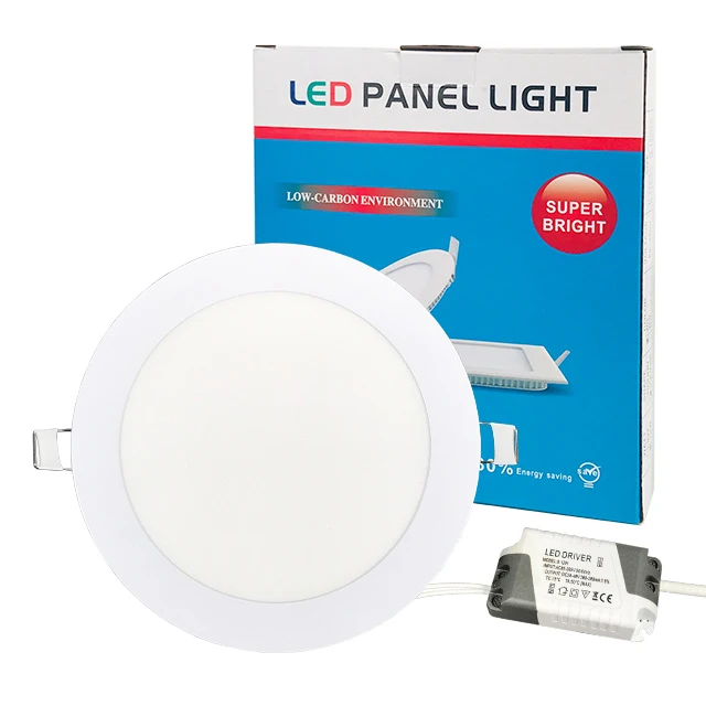 round square embedded led panel lights with individual driver