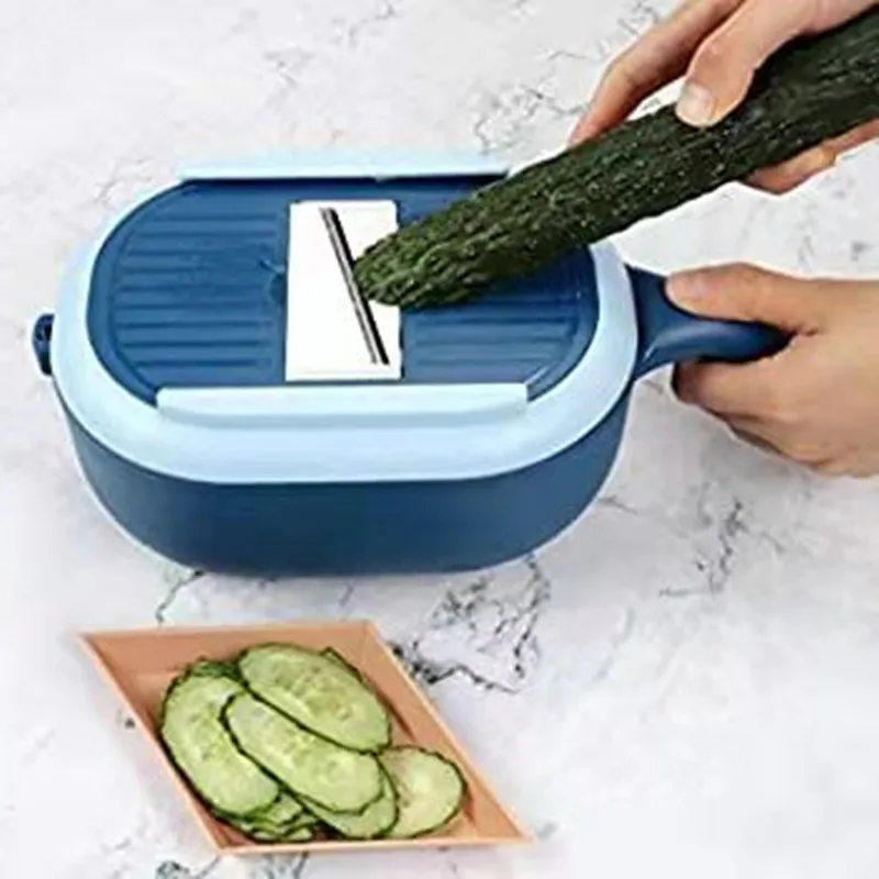 11 in 1 Multifunctional Vegetable Slicer Household Potato Chip Peeler Radish Grater Kitchen Tool Fruit Cutter Basket Accessories