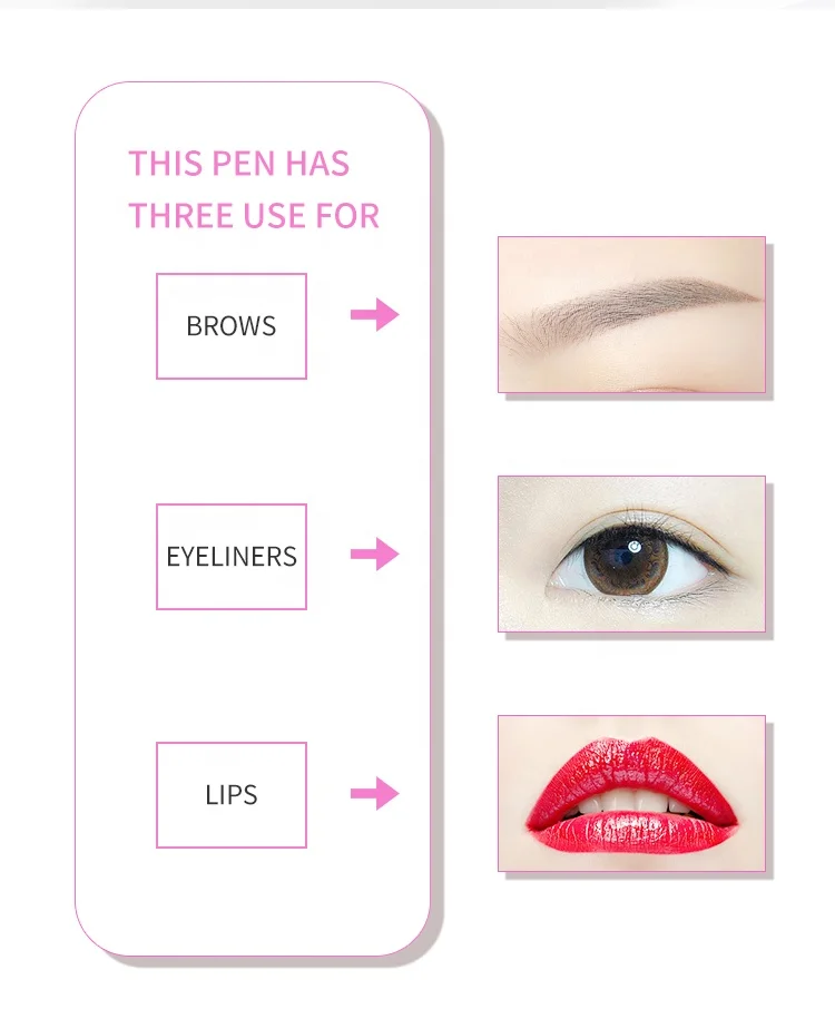 Freely Print Logo Disposable Microblading Manual Eyebrow Tattoo Pen Hand Tools For Eyebrow Tattoo