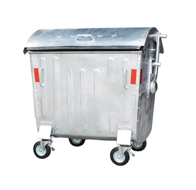 1100L galvanized trash can truck