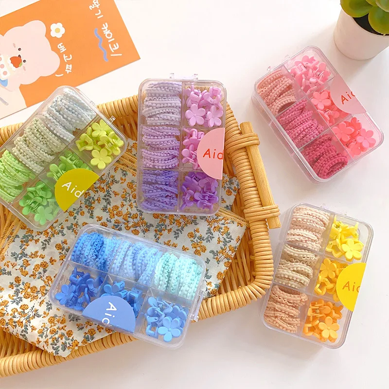Children High Level Hair Small Rubber Band Set Cute Baby High Elastic Super Durable Hair Ties Rope Baby Cartoon MINI Grab Clips