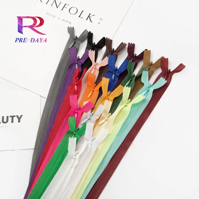 Wholesale Invisible Zipper Lace Multi Color 25  Cm Long Clothing Zipper