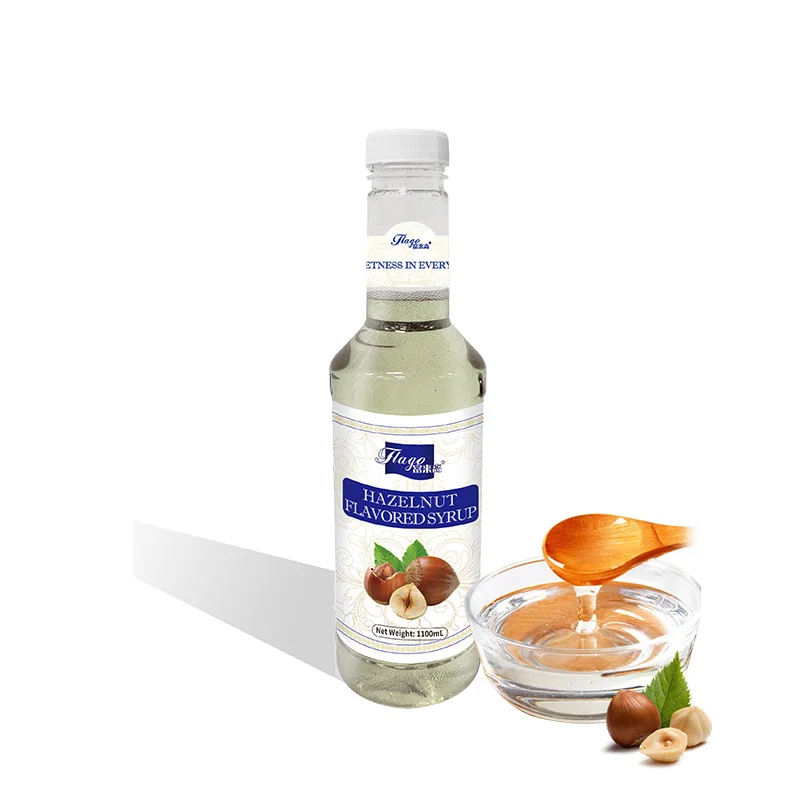 Flago Sweetener  halal Hazelnut flavored concentrated syrup for beverage and bubble/fruit tea and coffee and cocktail toppings