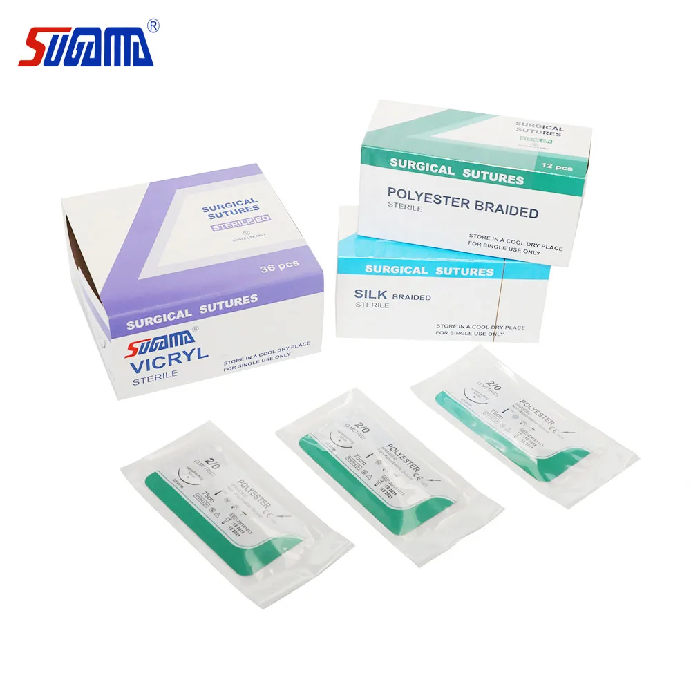 Wholesale Surgical Suture Absorbable Suture with Needle 45cm Suture Length