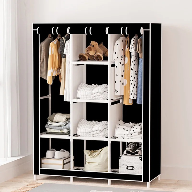 Factory Custom Latest Walldrope Wardrobe Bedroom Closet Portable Folding Fabric Wardrobe For Bedroom