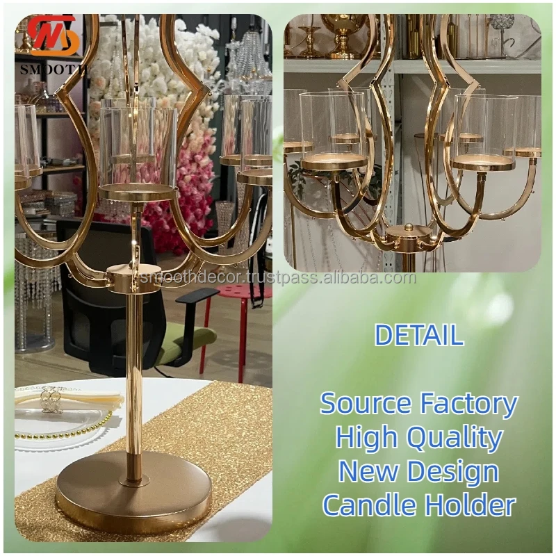 SMOOTH Wedding Props Luxury Led Iron Crystal Chandelier Wedding Decoration Lamp Chandelier Pendant Lights For Weddings