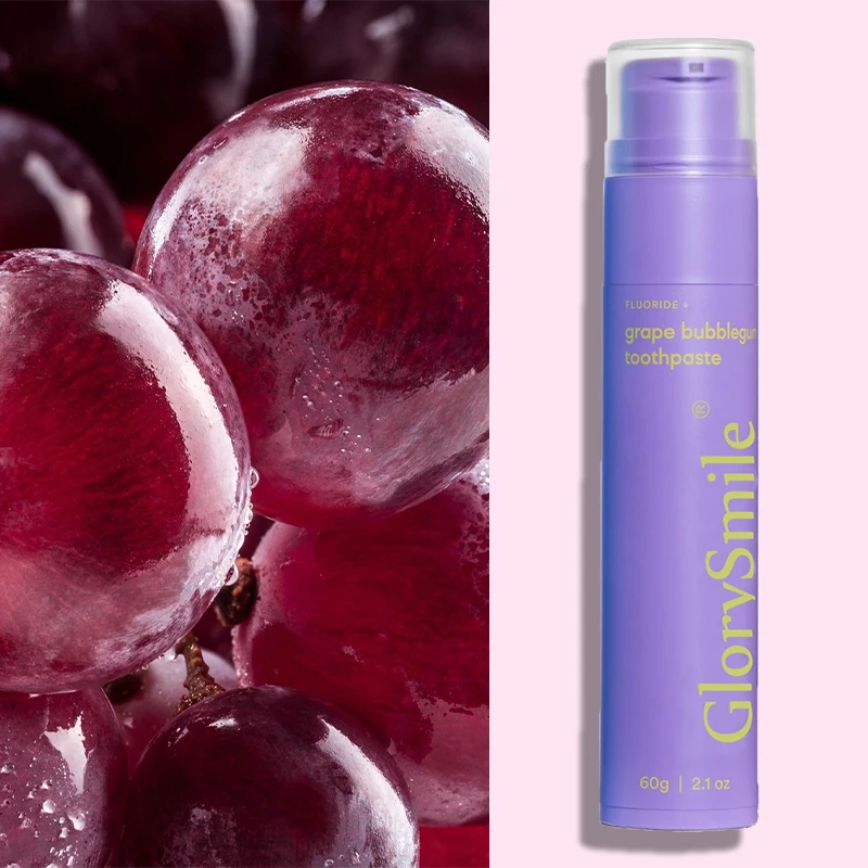 Popular Design Fruit Toothpaste 60g Pump Bottle Fresh Breath Strawberry Banana Toothpaste Private Label