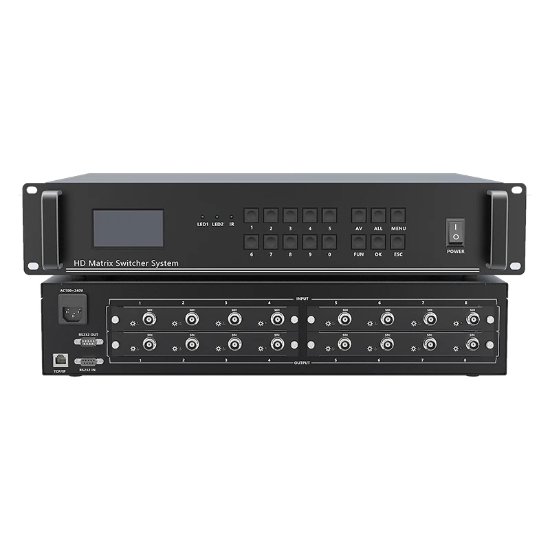 
8*8 Mixed matrix video switcher mixer SDI 8 in 8 out VGA mixed matrix 