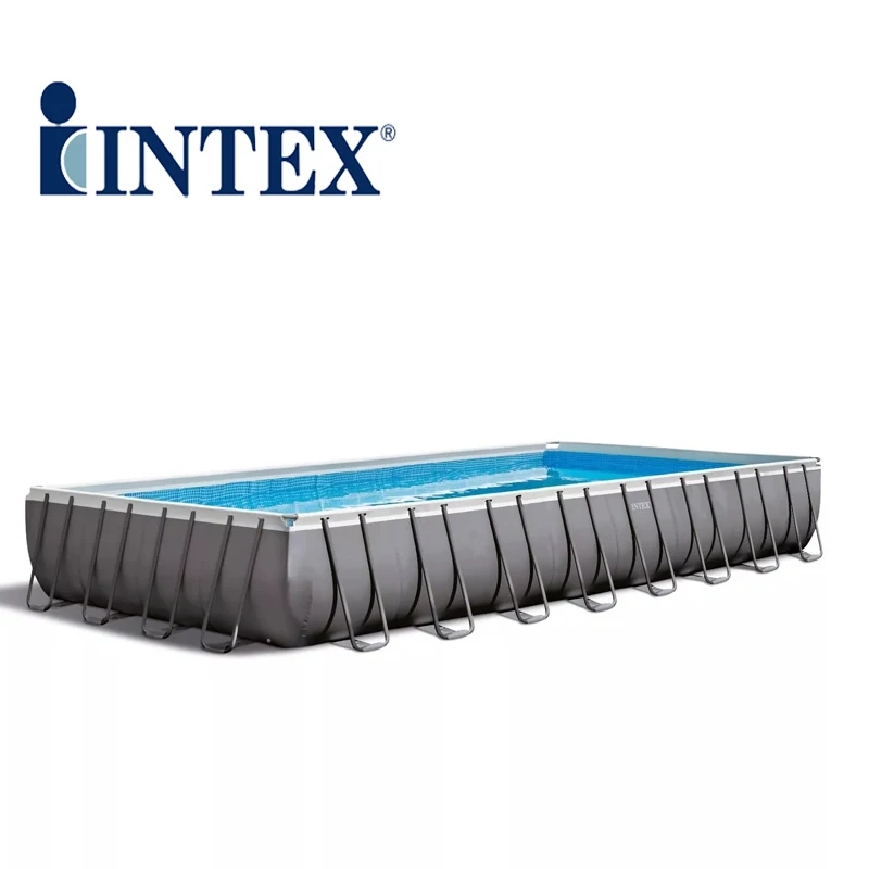 
2021 Factory New Wholesale Intex 26364 Family Rectangular Frame Above Ground Swimming Pool Big Size 