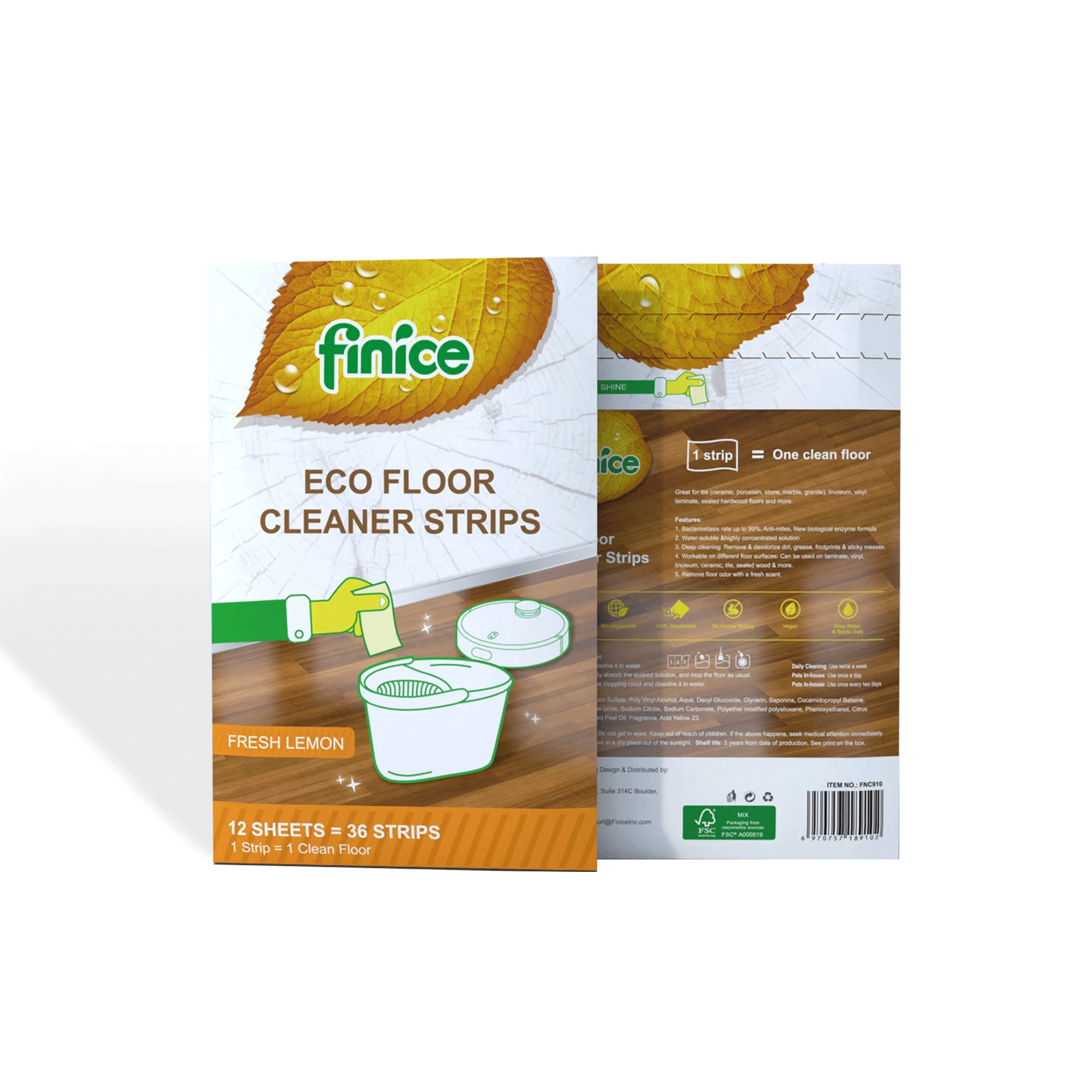 FNC910 nvironmental-Friendly Formula Floor Sheets All Purpose Multi Surface Cleaner Wood Parquet Tile Cleaning Detergent Strips