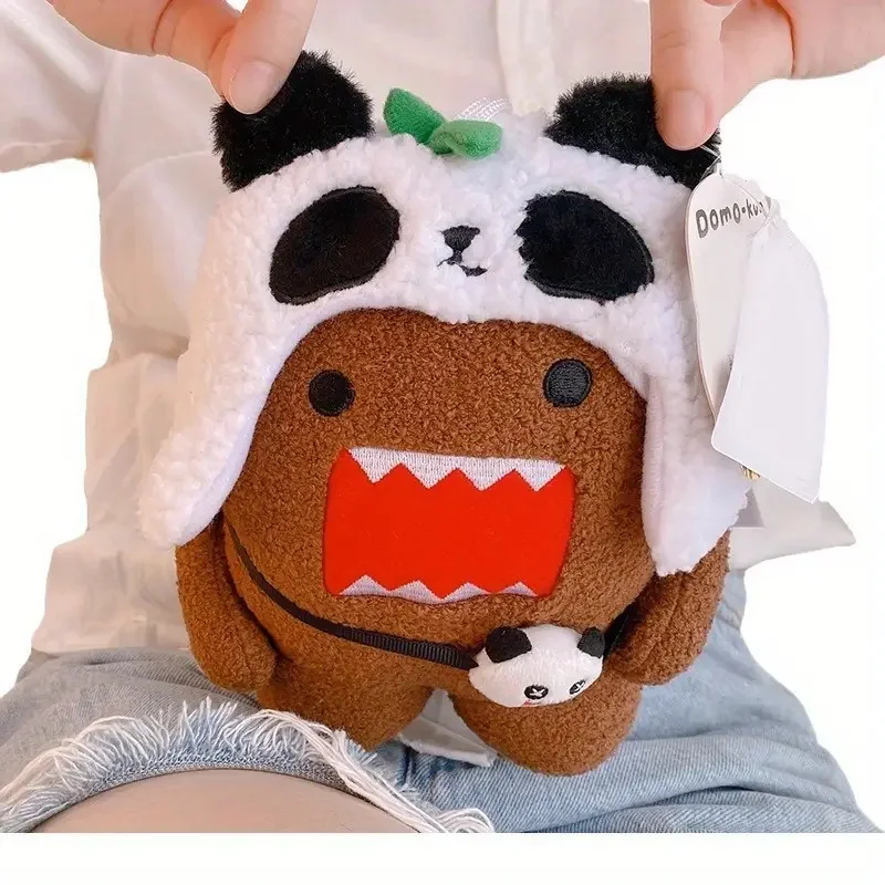 Funny Domokun Toy Creative Soft Stuffed Cute Kawaii Domo Kun Plush Doll Unisex Girls Friendly Made Cotton PP Cotton