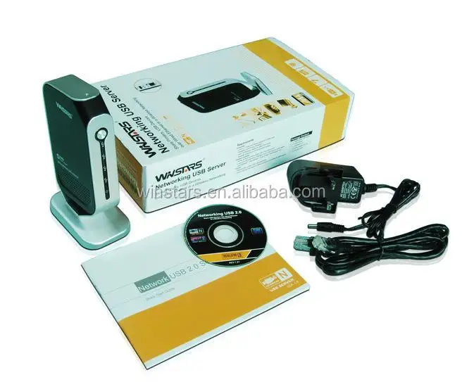 1000Mbps Networking printer server with 4port USB Hub, Supports LPR, DHCP and UPnP Protocols