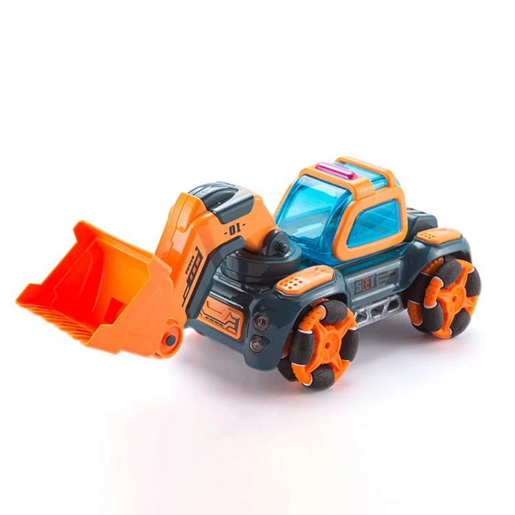 New arrival DIY engineering vehicle 2.4GHZ  remote control multi-function Building Blocks Car Toy Transport Cart