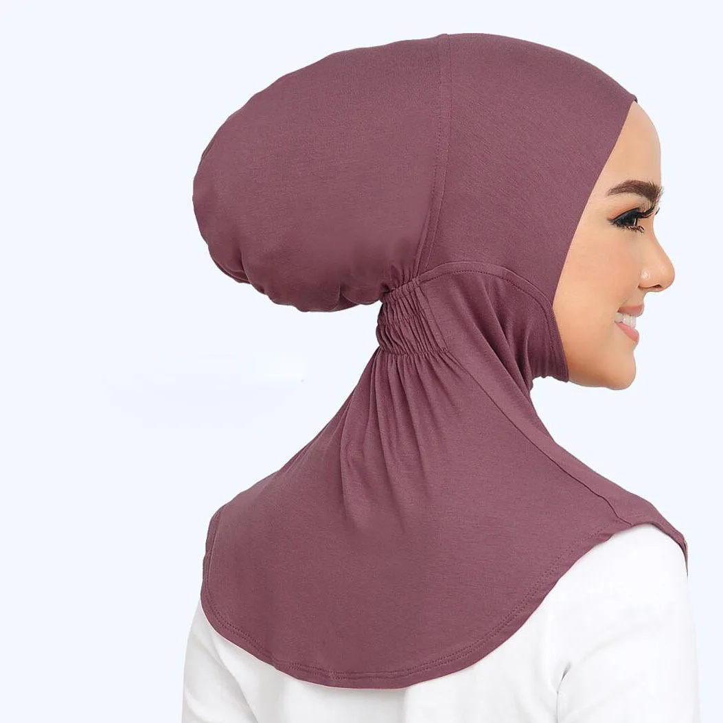 2022 Soft Muslim Women Full Cover Inner Women Hijab Bonnet Islamic Underscarf Head Wear Neck Cover