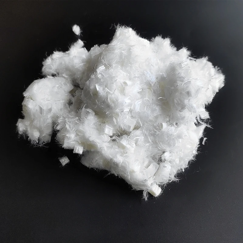 High Performance 1.67D UHMWPE short cutting fiber  12mm high tenacity polyethylene fiber for concrete UHPC ECC