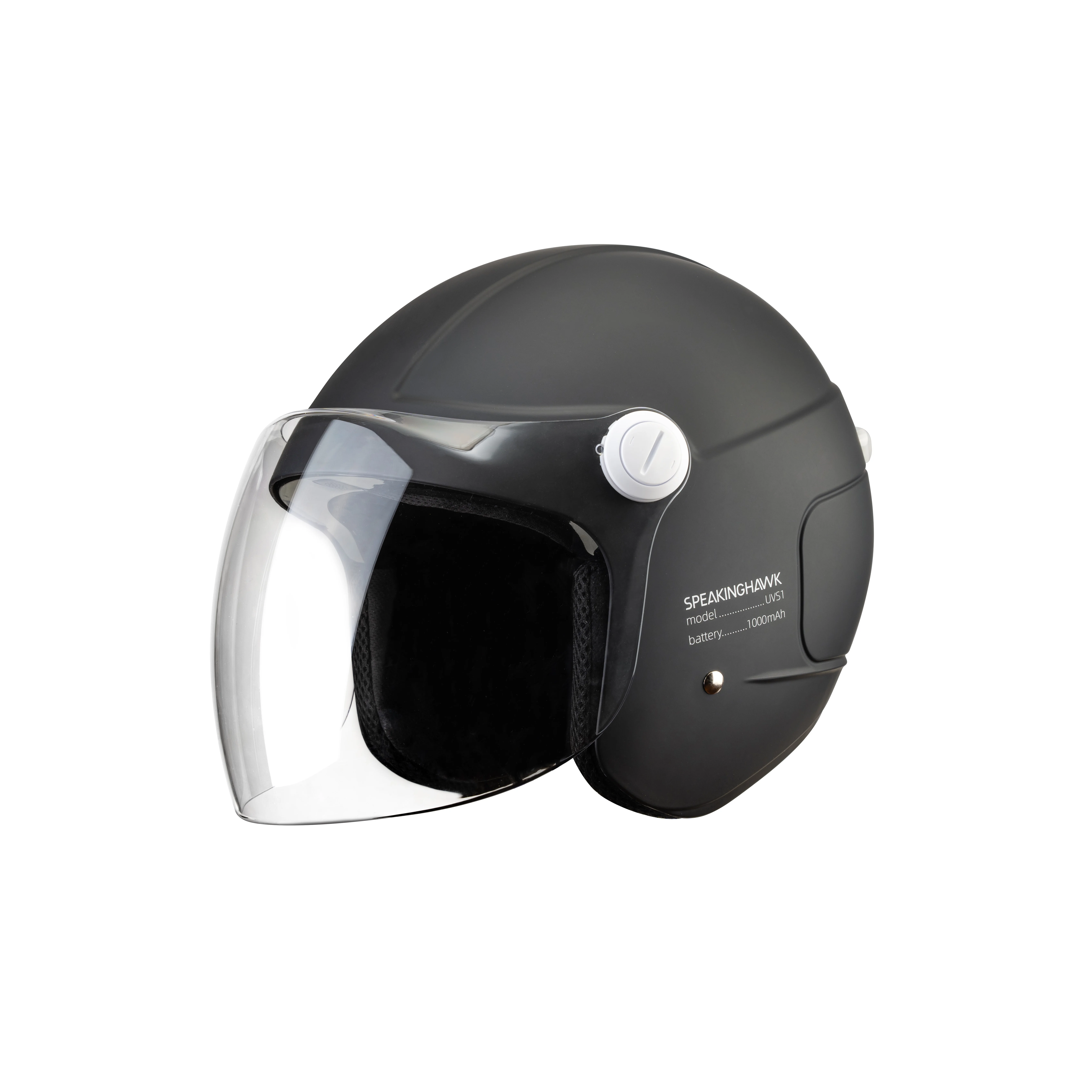 Smart 3/4 Half Face Motorcycle Helmet For Leisure - LED edition