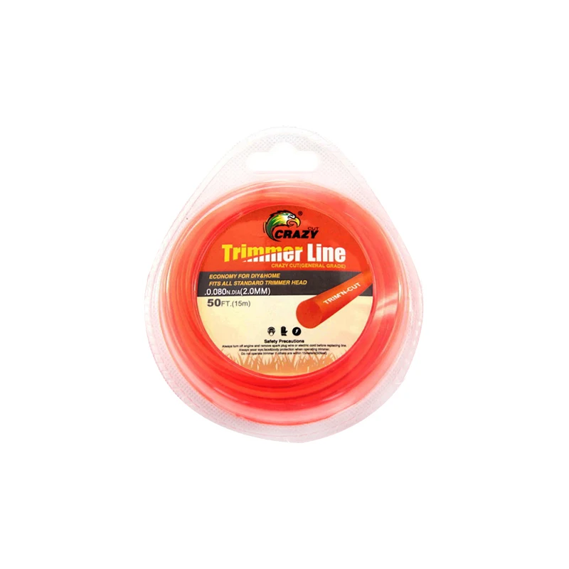 round shape nylon grass trimmer line for brushcutter lawnmower grass cutter line bush wacker strings brush cutter garden line