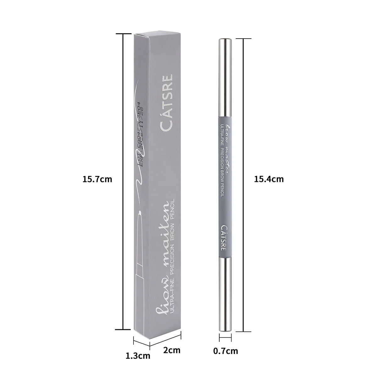 Double headed extremely thin triangular eyebrow pencil set wholesale eyebrow powder cream hard core