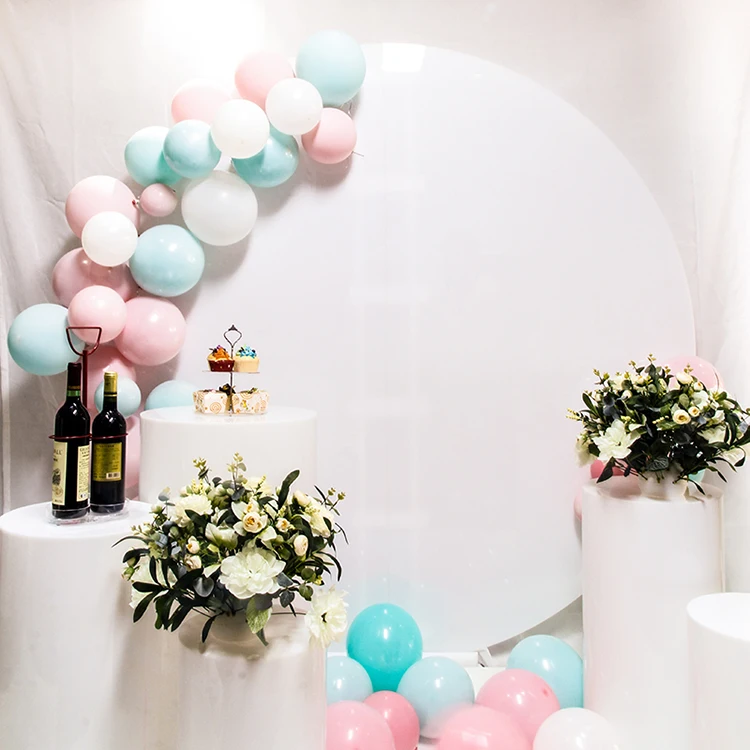 Wedding Decoration Acrylic White Round Backdrop For Sale