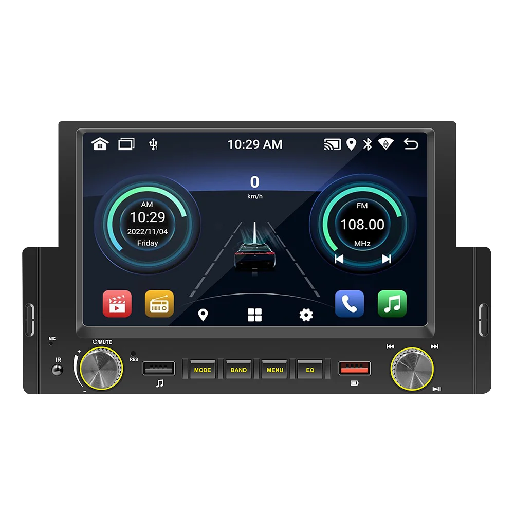 1Din F170  Car Radio CarPlay Android Auto Stereo Multimedia 6.2 Player  Mirror Link For Toyota Nissan Renault Head Unit