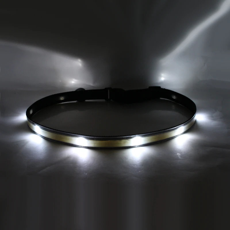 USB reflective lattice led waist band for men running in the dark