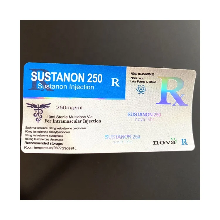 Vial label and box 56 - High quality NOVA hologram foil 10ml injection label vials label anabolic steroides for sale
