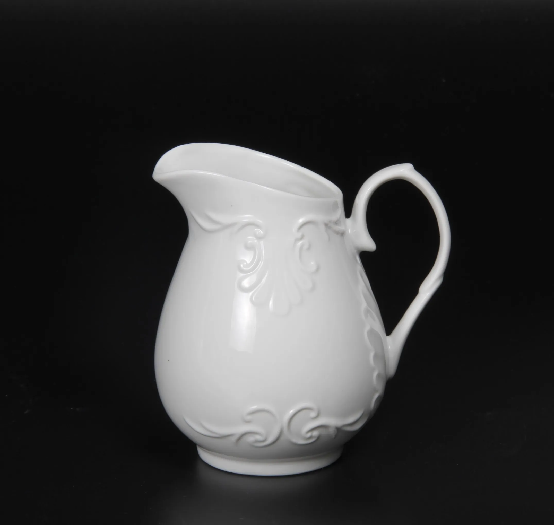 
15 pcs White Embossed Royal Porcelain Coffee Set Tea Set 